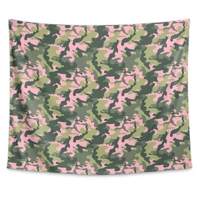 CAMO FLOW PINK AND GREEN Tapestry By Kavka Designs