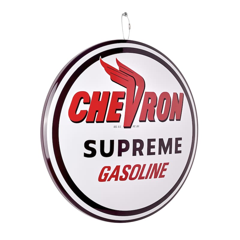 American Art Decor Round Dome Metal Sign - 15" x 15" - Chevron Sign