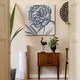 preview thumbnail 13 of 14, Indigo Floral on Linen II-Premium Gallery Wrapped Canvas