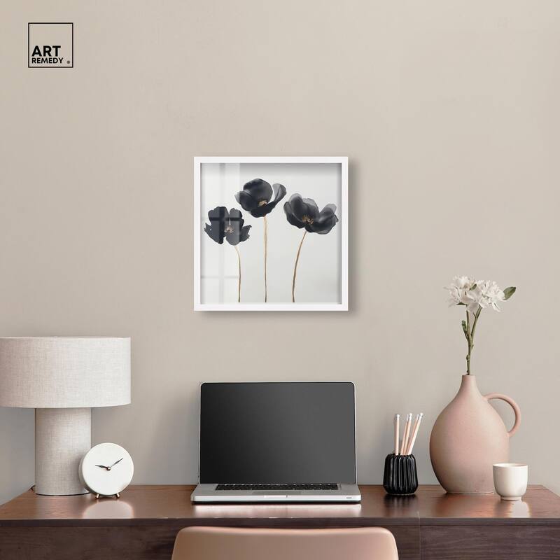 Nocturnal Flowers II Shadowbox by Art Remedy