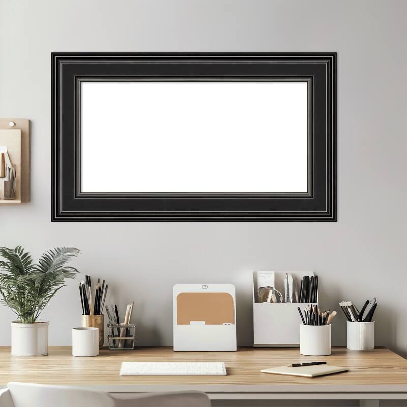 Amanti Art Ridge Black Framed Dry Erase Magnetic Board