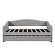 preview thumbnail 6 of 14, Twin Size Velvet Daybed Frame with Trundle - Grey