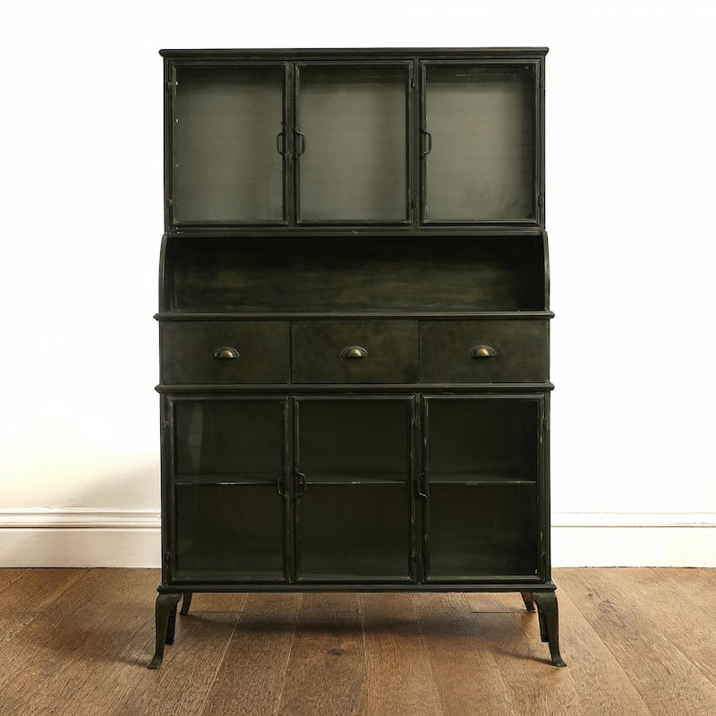 Antique Black Metal Cabinet
