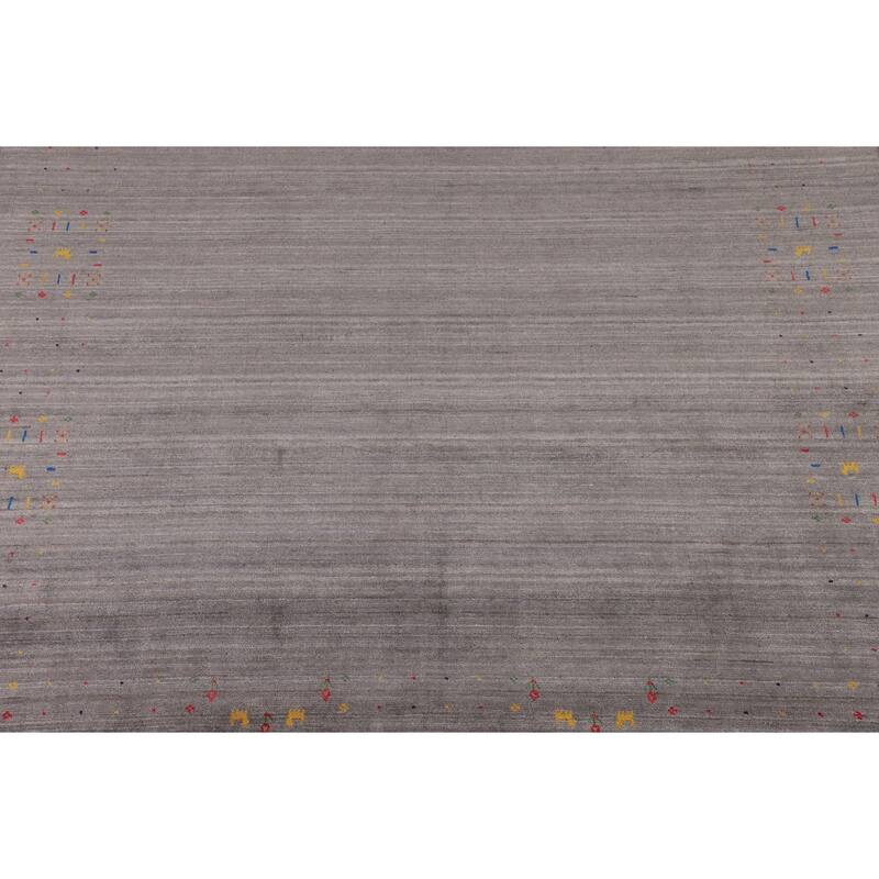 Gabbeh Oriental Square Area Rug Handmade Wool Carpet - 7'9" x 7'9"