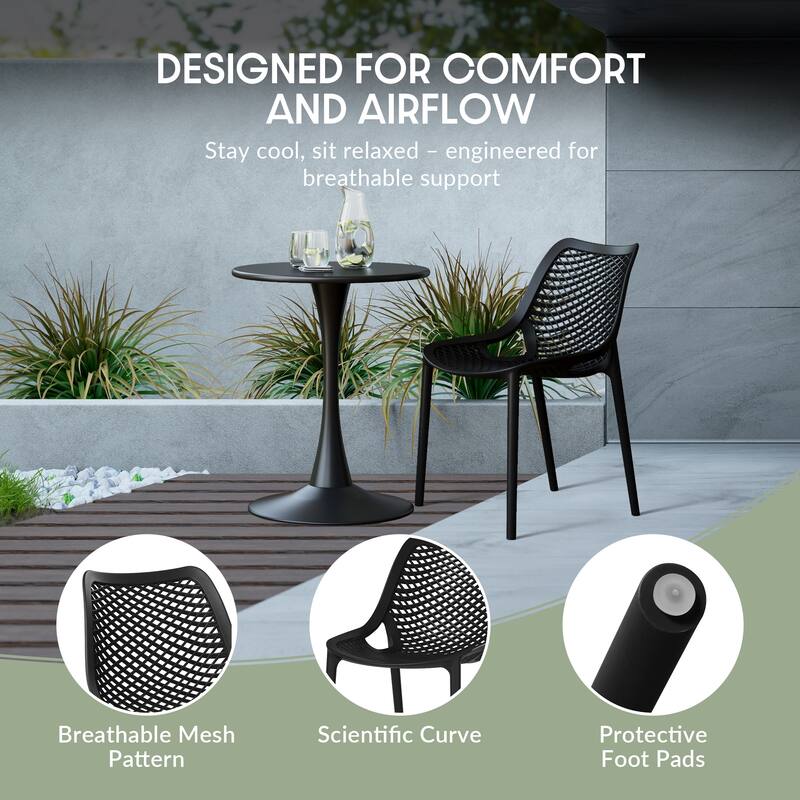 Frond and Form 2-Person Outdoor Round Dining Set
