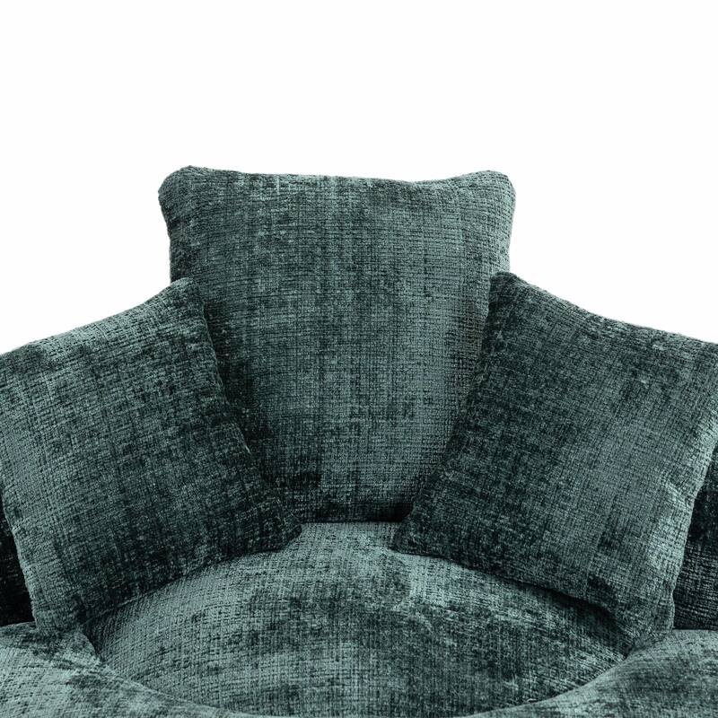 Durable Lazy Sofa Comfort Lounger, High Back Bean Bag Couch with 3 Pillows