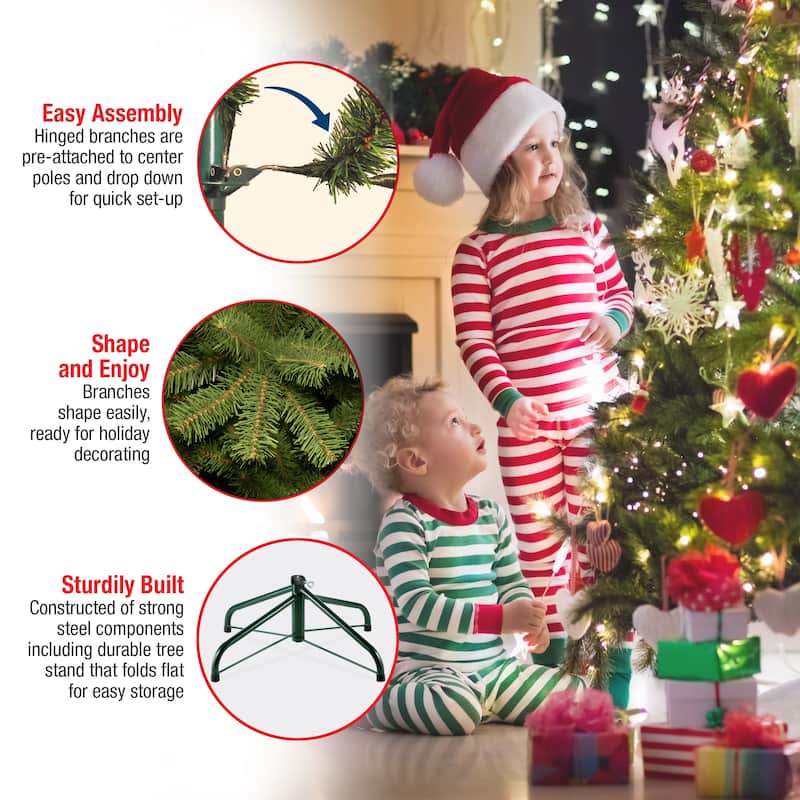 National Tree Company 9 ft. Dunhill Fir Christmas Tree with Clear Lights - 9 Foot