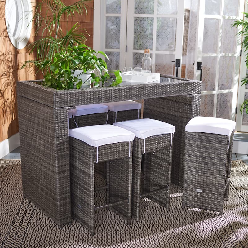SAFAVIEH Yahaira 7-Piece Outdoor Patio Dining Set - 59Wx28Dx42H