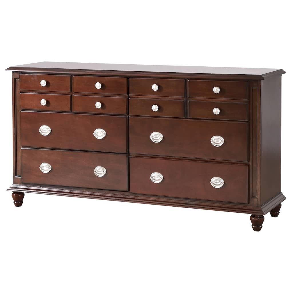 12-Drawer Cappuccino Dresser with Generous Storage Capacity, Modern Design, and Smooth Glide Hardware for Clothes