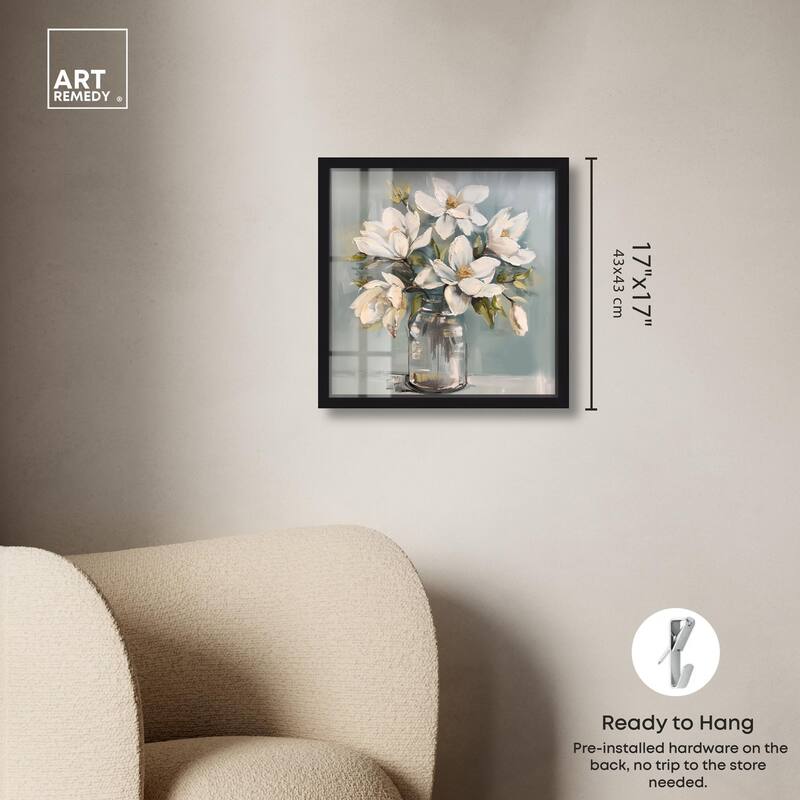 Prismatic Floral and Jar Shadowbox by Art Remedy