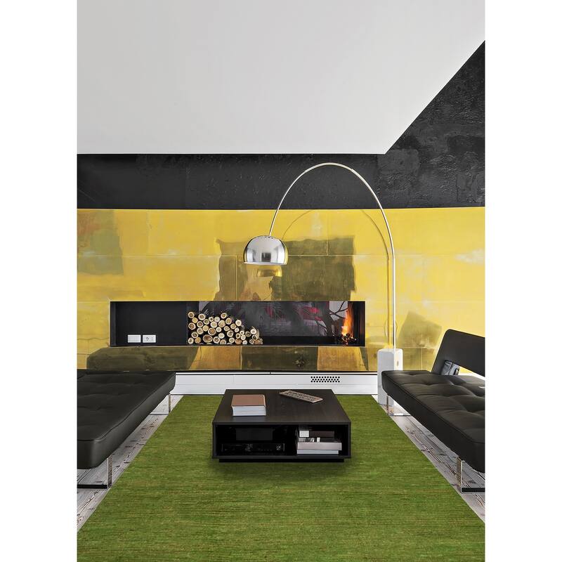 ECARPETGALLERY Hand-knotted Finest Peshawar Ziegler Lime Wool Rug - 9'7 x 12'4