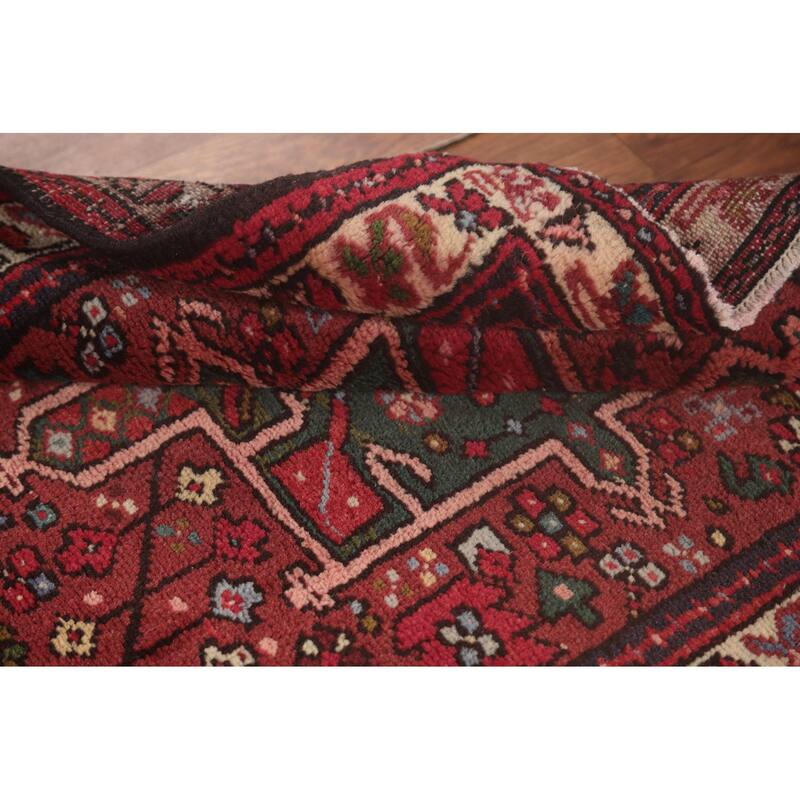 Tribal Geometric Gharajeh Persian Runner Rug Handmade Wool Carpet - 2'4"x 9'7"