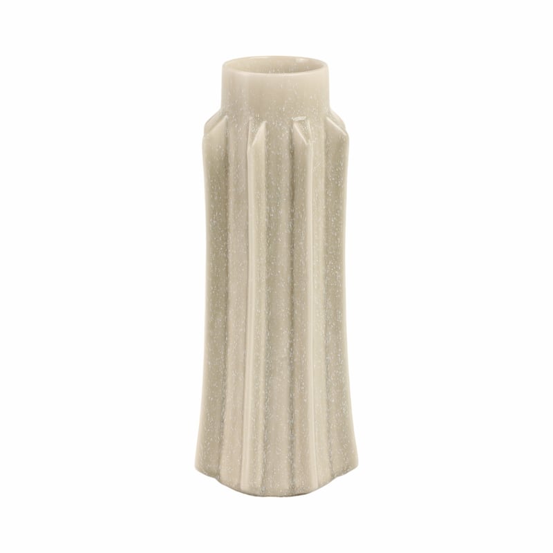 Ceramic Vase with Sculptural Swirl Design and Textured Detailing