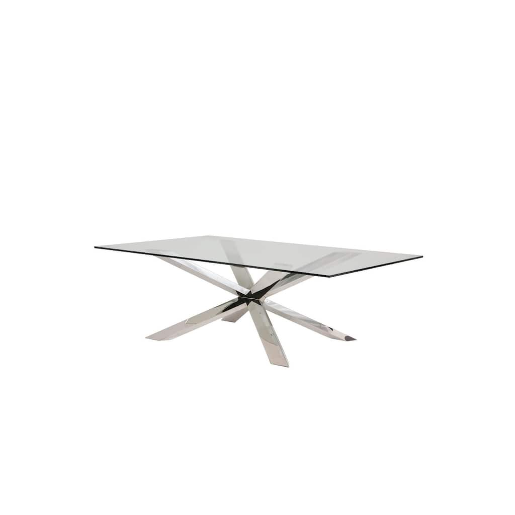 Culture Chrome Dining Table - 29.5"H x 39.5"W x 71"D