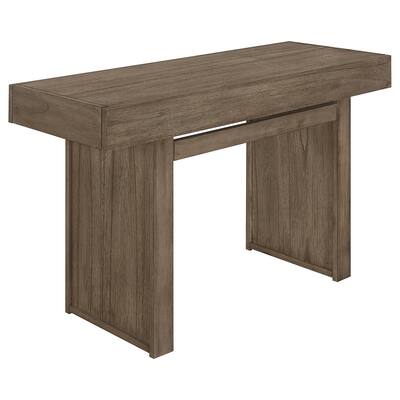 Owen Wheat Brown Rectangle Sofa Table with Hidden Storage