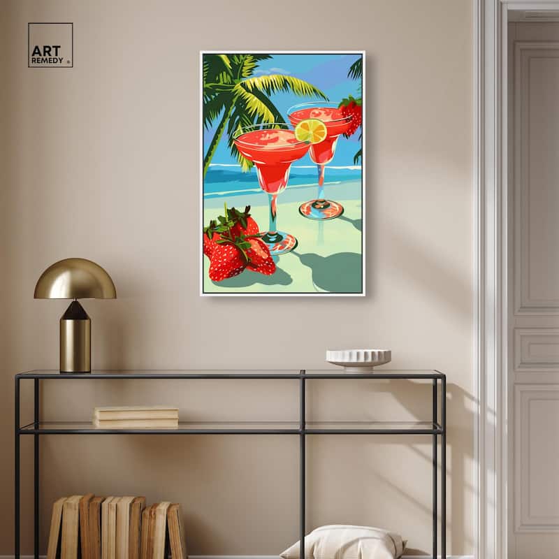 Strawberry Daiquri Breeze Canvas by Art Remedy