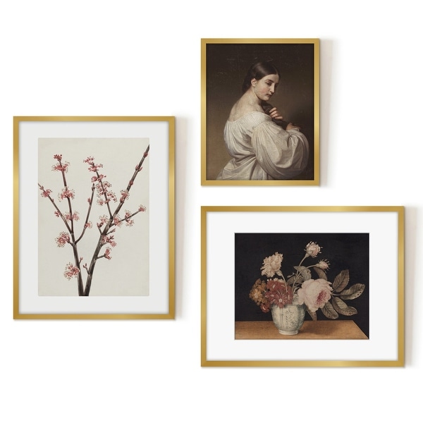 Americanflat 3 Piece Framed Triptych Green Mountain Mural by Tanya Shumkina TRI-SET-23-F1824並行輸入 - Americanflat 20x30 Poster Frame with Polished Front