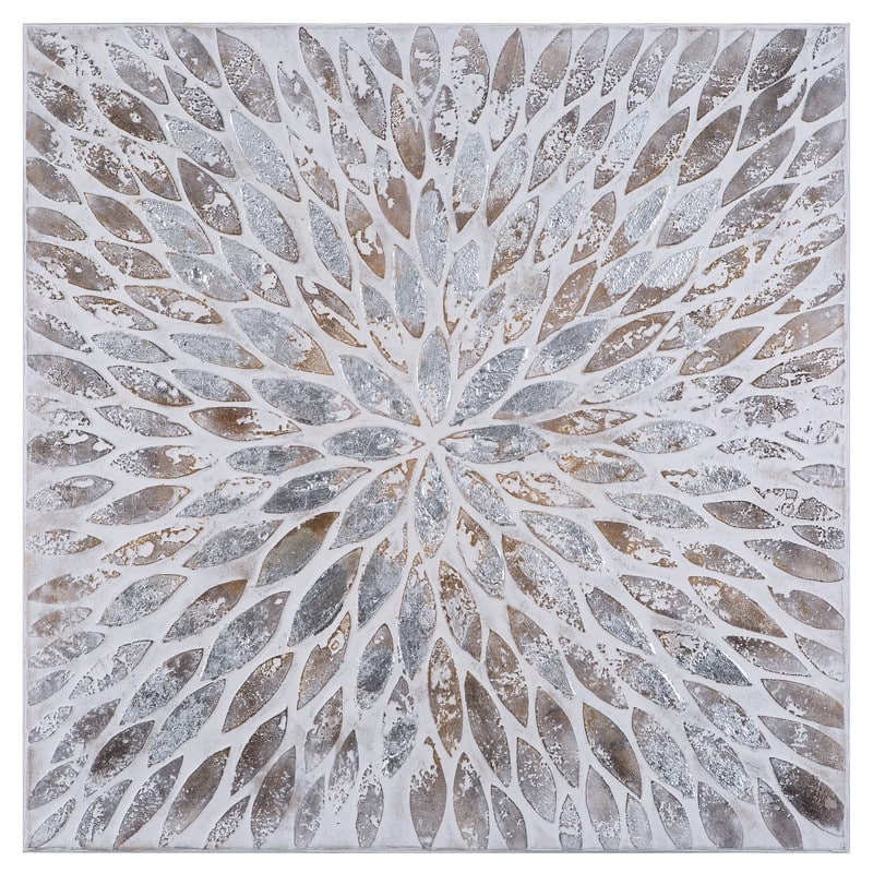 Yosemite Home Decor 'Magnetic Petals' Original Hand-painted Wall Art - Multi-Color