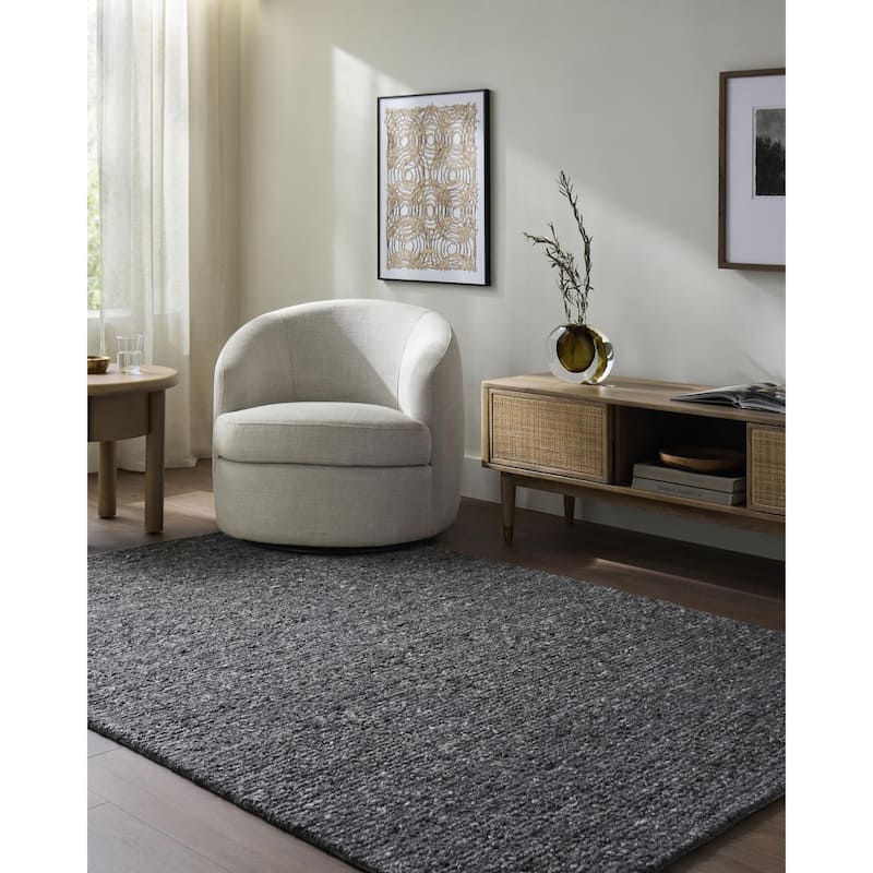 Livabliss Transitional Desire Dots Area Rug - 9' x 12' - Black