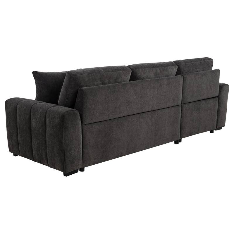 Pastrana Upholstered Sleeper Sectional Sofa LAF Chaise Grey