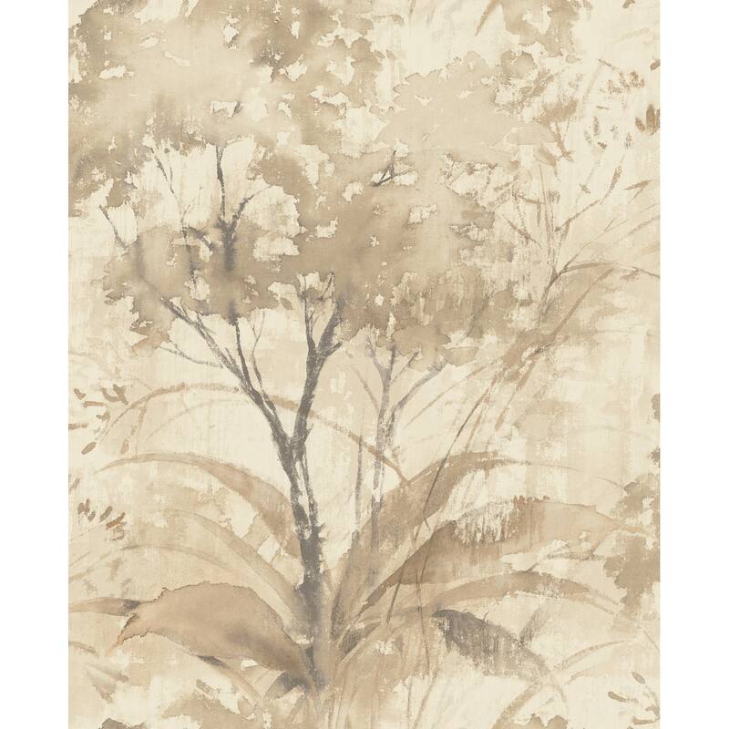 A-Street Prints Mistwood Coffee Forest Wallpaper