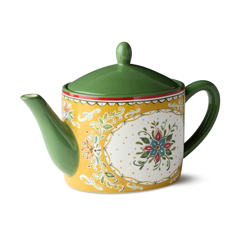 Certified International Provence Teapot, 36 oz. - 10.25"W x 4.625"D x 6.625"H