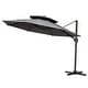 preview thumbnail 23 of 46, Crestlive Products Luxury 11.5 Ft Patio Cantilever Umbrella with Round Double Top
