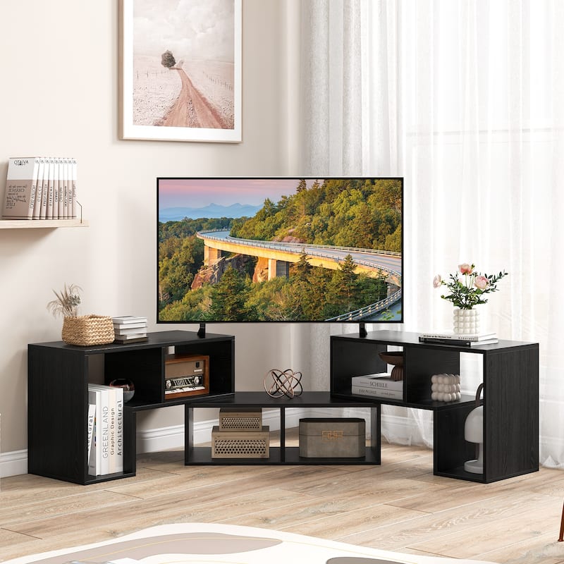Costway 3 Pcs TV Stand for TV's up To 65'' Console Entertainment