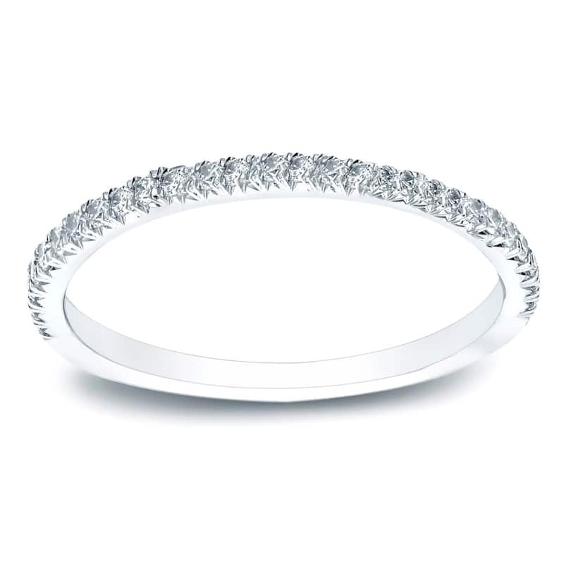 Auriya 14k Gold Diamond Wedding Band 1/2ct TDW - White - 9