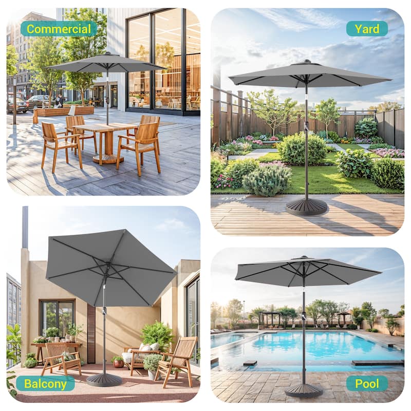 Bonosuki 7.5-foot Waterproof Sunshade Canopy Patio Umbrella