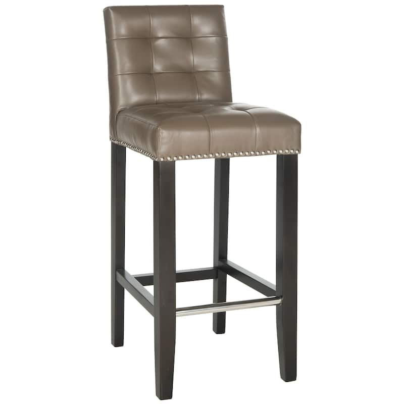 SAFAVIEH Thompson Clay Leather Bar Stool 30-inch - 16.7" x 20.1" x 40.6"