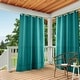 preview thumbnail 53 of 128, ATI Home Indoor/Outdoor Solid Cabana Grommet Top Curtain Panel Pair 54x108 - Dark Teal