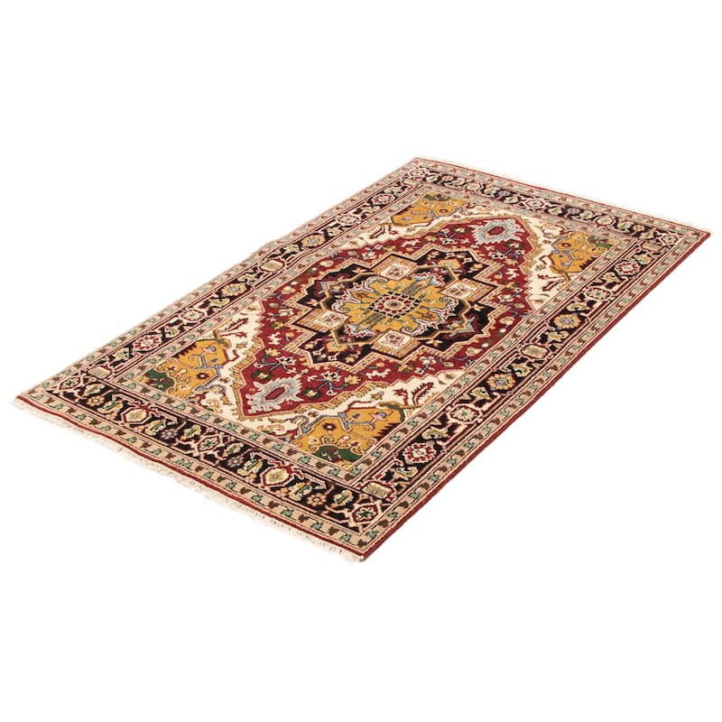 ECARPETGALLERY Hand-knotted Serapi Heritage Red Wool Rug - 4'7 x 7'11