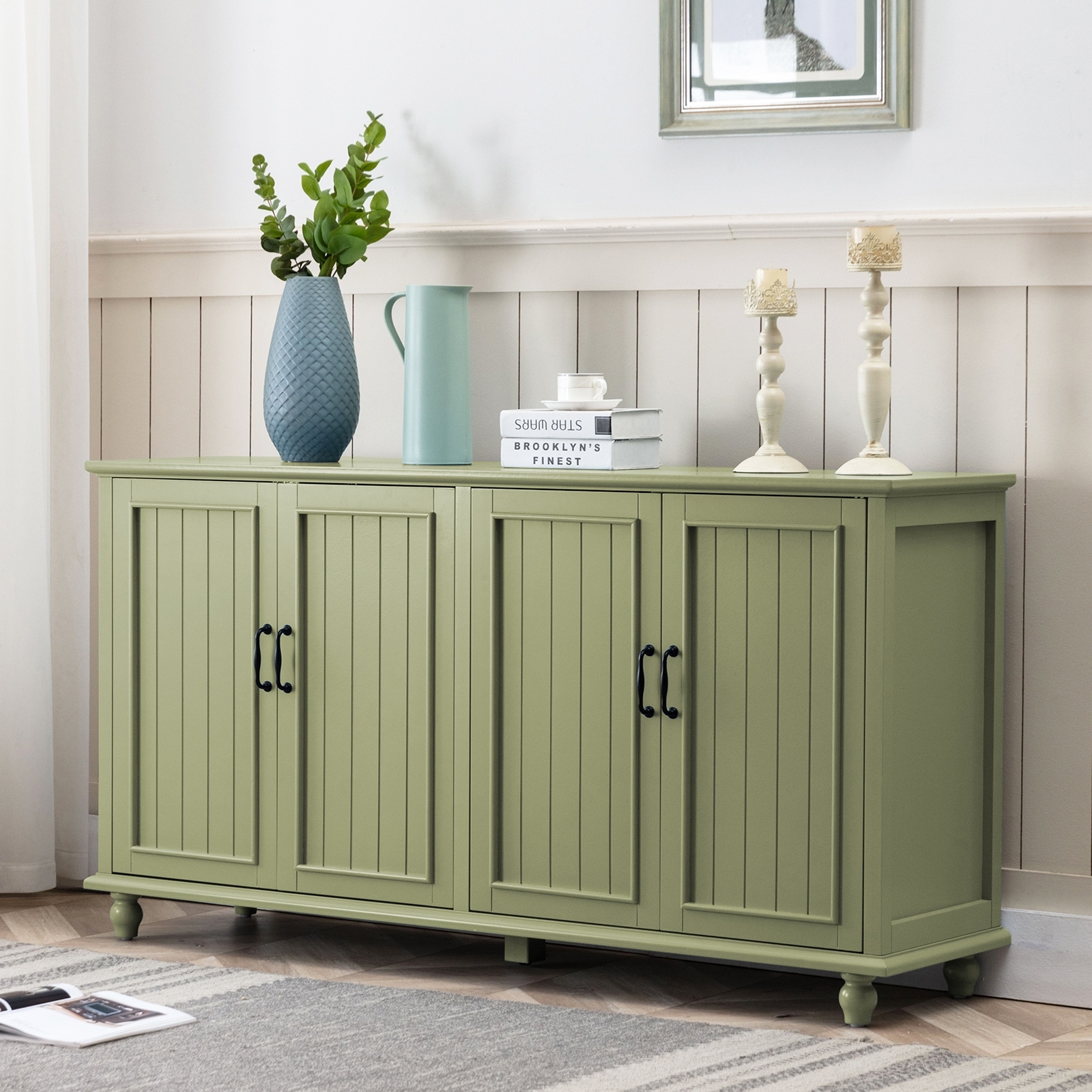 Accent Storage Cabinet Sideboard Coffee Bar Cabinet