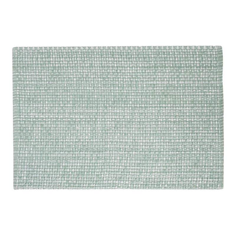 Sweet Home Collection Two Tone Cotton Woven 13x19 Placemats - Single - Pale Green