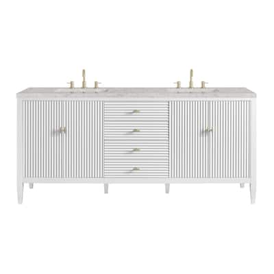 James Martin Vanities 485-V72-3EJP Myrrin 72" Double Basin Wood Vanity