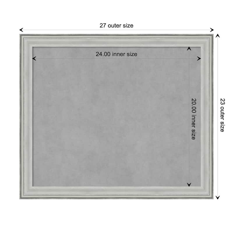 Amanti Art Bel Volto Silver Framed Magnetic Board - Board Size 24x20