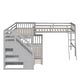 preview thumbnail 6 of 14, L-Shaped Twin over Full Bunk Bed With 3 Drawers,Ladder and Staircase for family