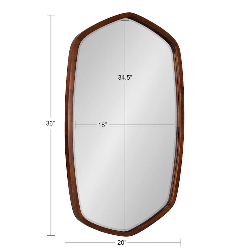 Kate and Laurel McLean Oval Wood Framed Mirror
