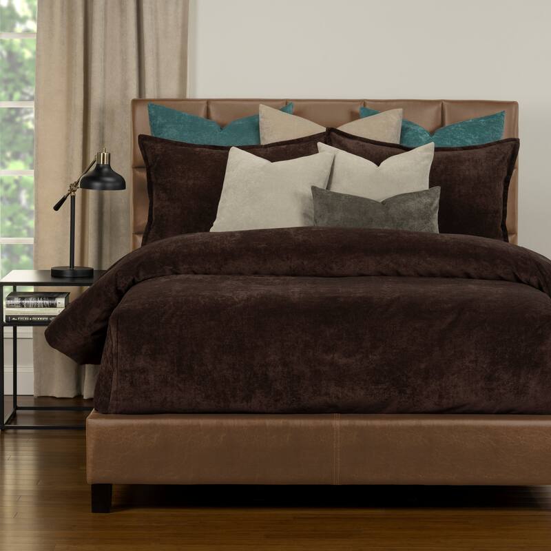 Mixology Padma 9 Piece Bed Cap Comforter Set with Sewn Corners - Coffee Bean - California King