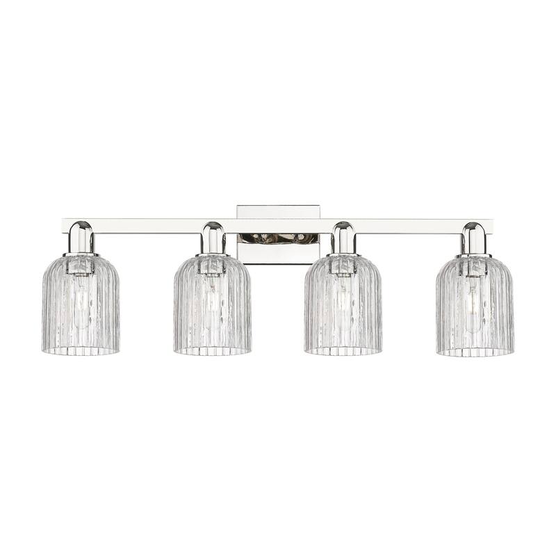 Innovations Lighting 716-4W-11-32 Bridal Veil Vanity Bridal Veil 4 - Polished Nickel / Clear