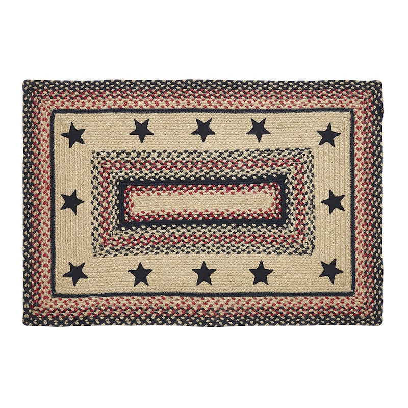 Colonial Star Jute Rug Rect w/ Pad 24x36 - 3'6"