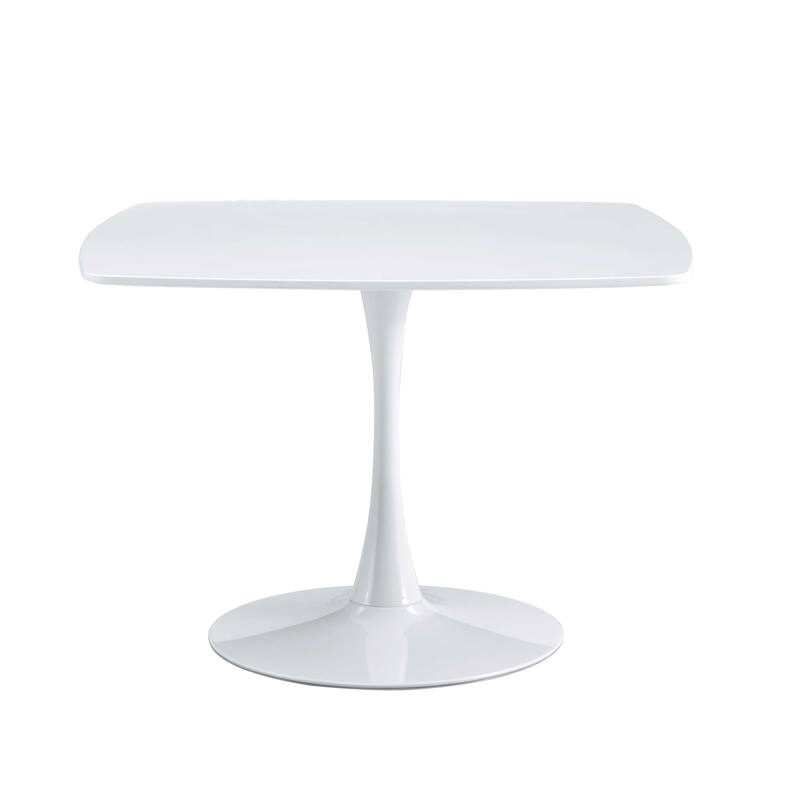GDFStudio - Elmbridge Mid-Century Modern Contemporary 42.1" Pedestal Tulip Dining Table with Square Round Edge Top
