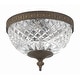 preview thumbnail 3 of 6, Crystorama 2 Light Crystal Flush Mount - 8"W x 8"H x 8"D