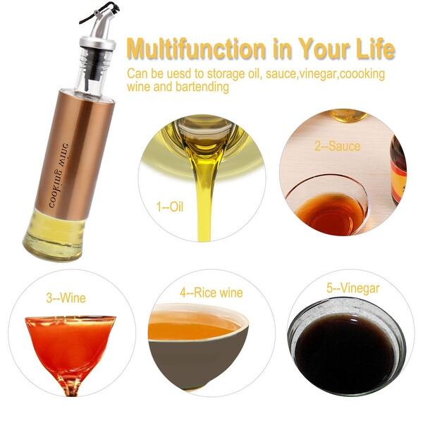 Kitchen Oil Bottle Dispenser Set Stainless Steel Olive Kitchen Oil Bottle Dispenser Set