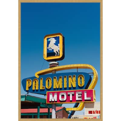 Palomino Motel II by Bethany Young Framed Canvas Wall Art Print - Sylvie Bright Gold