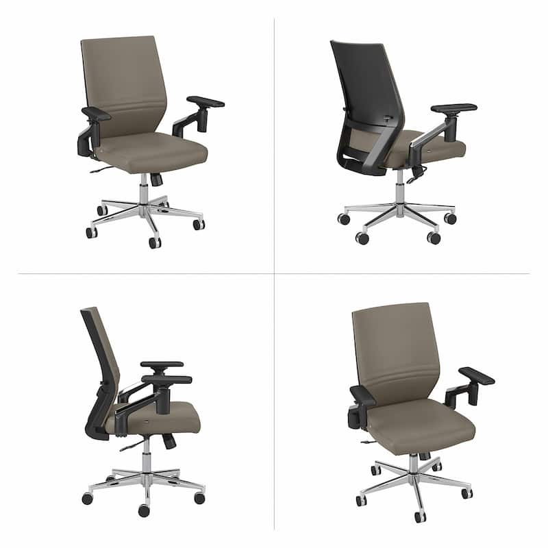 Laguna Mid Back Leather Office Chair by Bush Business Furniture