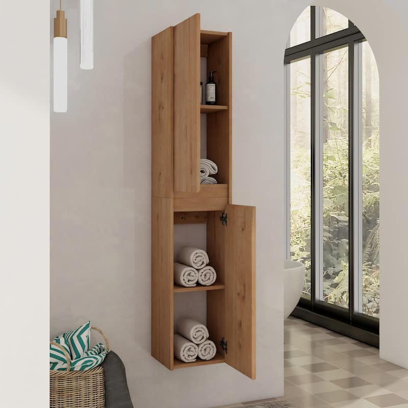 Malwee 12"/36" Bathroom Cabinet Wall Mounted Storage, Bathroom Medicine Cabinet with Soft Close Door and Shelf Over The Toilet - 11.8"×9.8"×59.0"