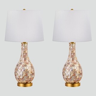 Cinkeda Twinset Shell Table Lamps -13''x13''x25.5''