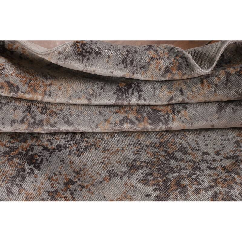 Multi-Color Abstract Indian Area Rug Handmade Wool Carpet - 6'6"x 9'10"